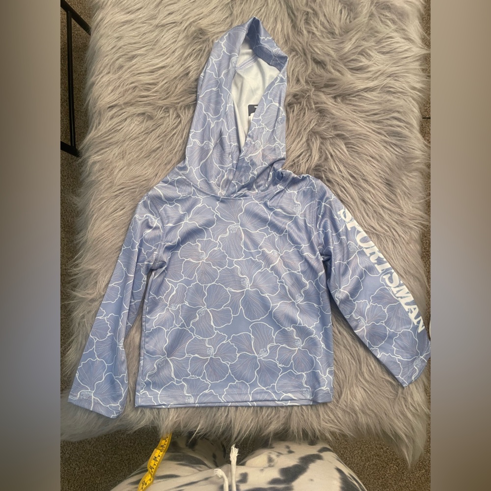 NWT Worldwide Sportsman Blue Floral Hoodie